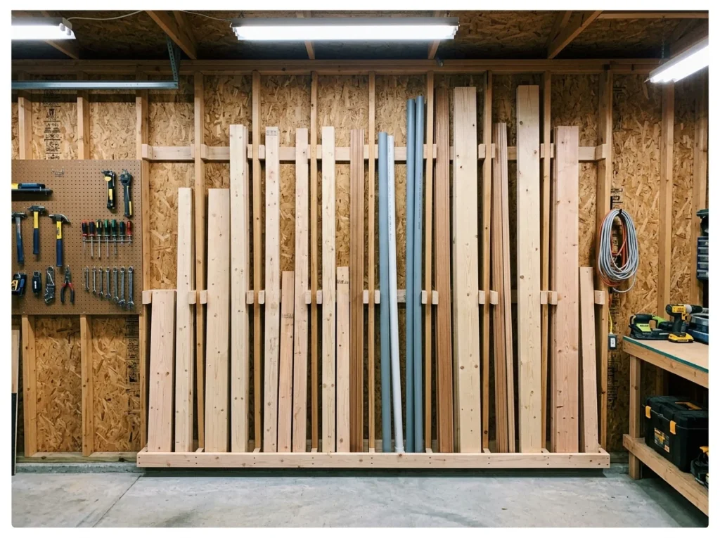 Vertical Lumber Storage Rack