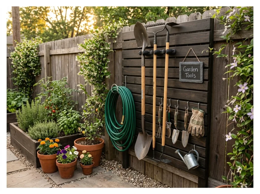 Vertical Storage for Garden Tools