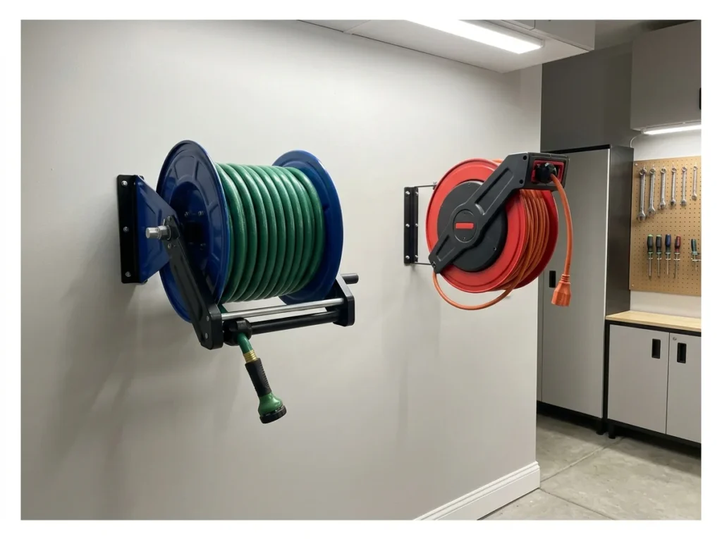 Wall-Mounted Cord and Hose Reels