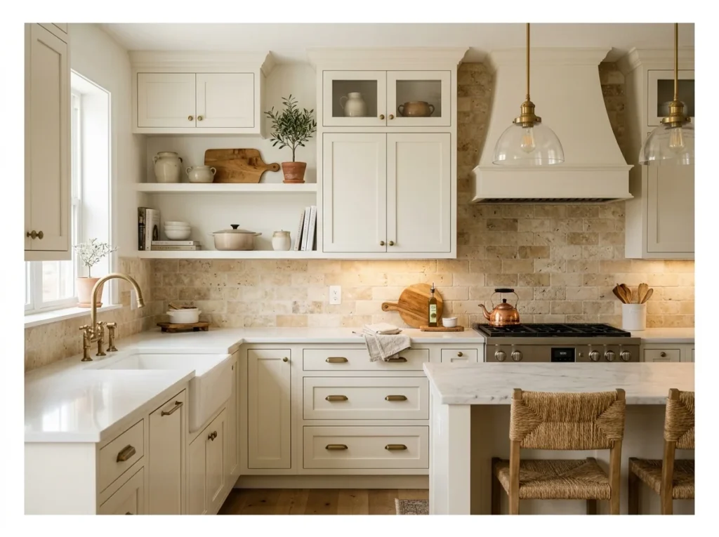 Stone or Travertine Backsplash