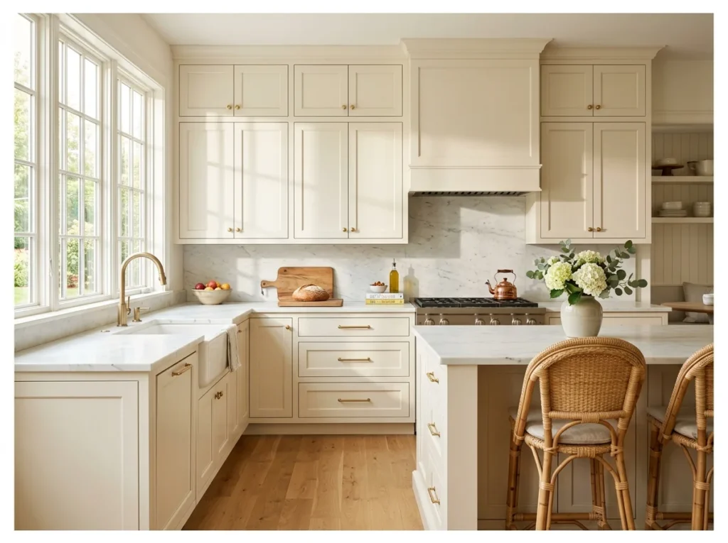 Warm White Shaker Cabinets