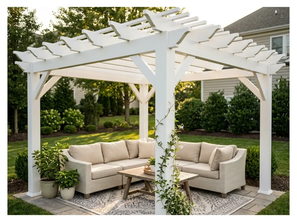 Vinyl Low-Maintenance Pergola