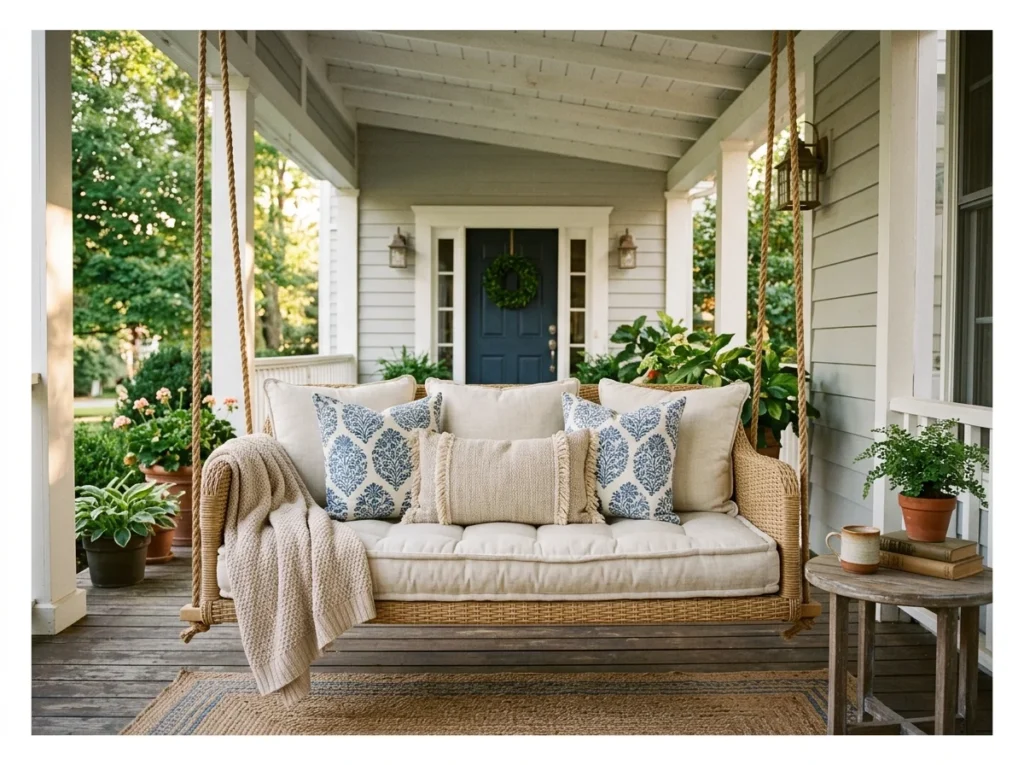 Porch Swing with Soft Cushions