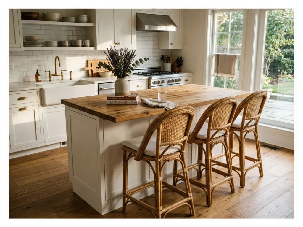 Woven Rattan Barstools
