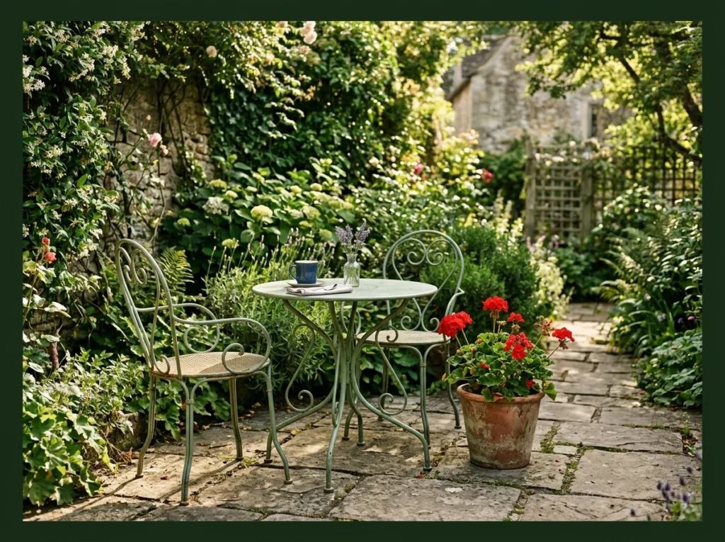 Bistro Table and Chairs Garden Nook
