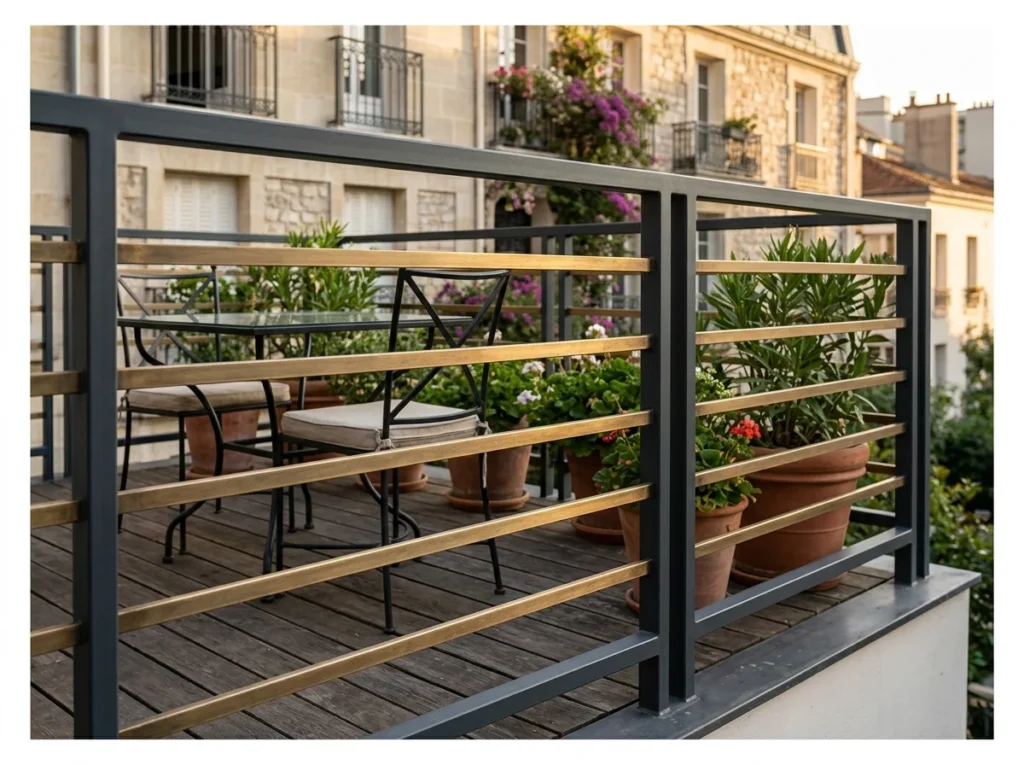 Brass and Bronze Accent Railing