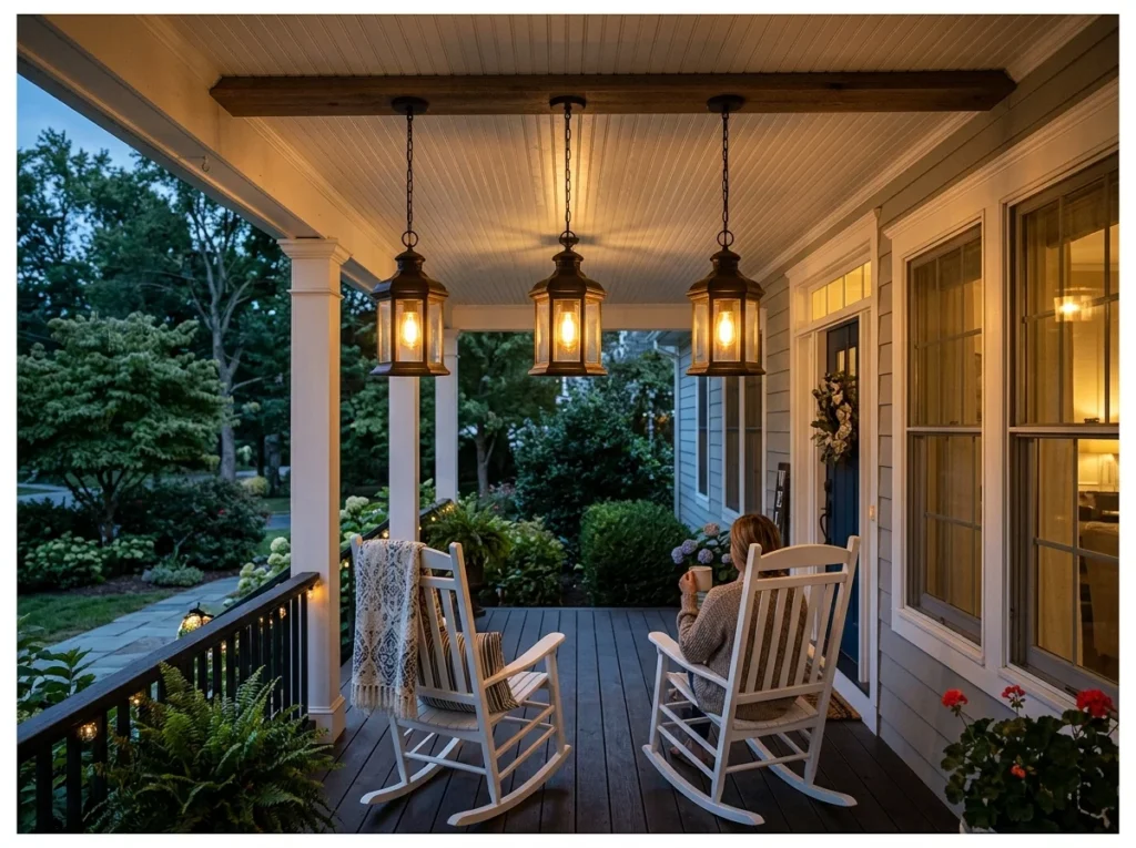 Hanging Pendant Lanterns in a Row