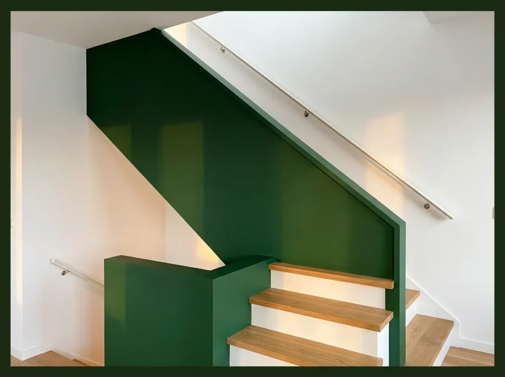 Painted Accent Color on the Staircase Wall Only