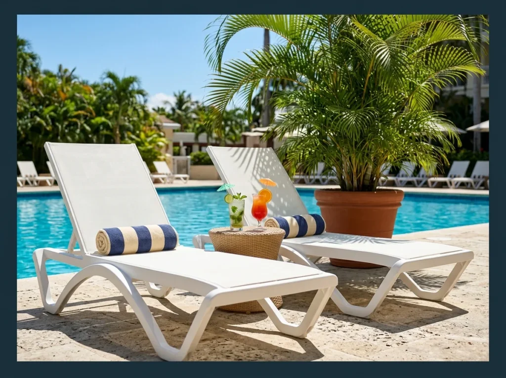 Poolside Lounger Setup