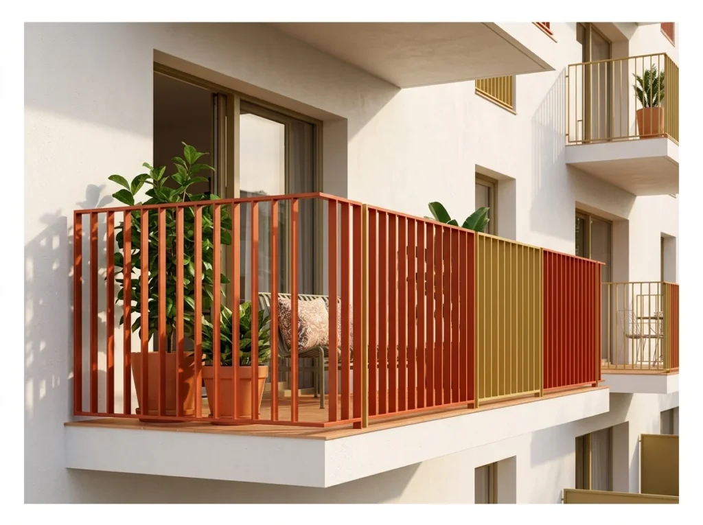 Powder-Coated Color Block Railing