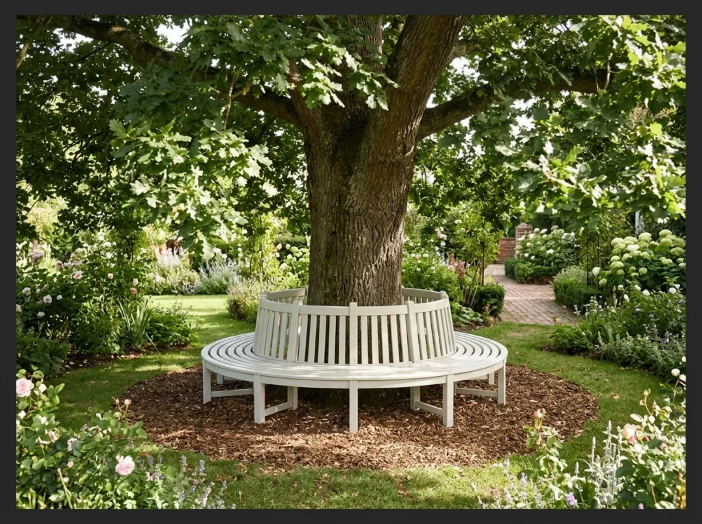 Tree Ring Wrap-Around Bench