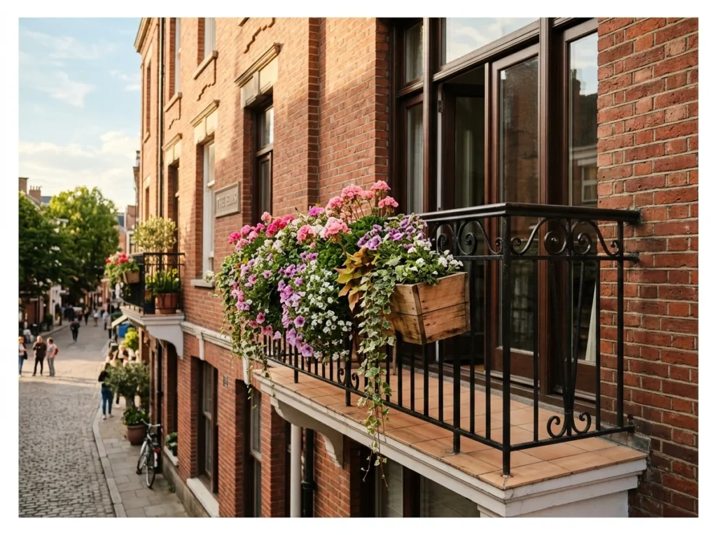 Window Box Beneath the Railing