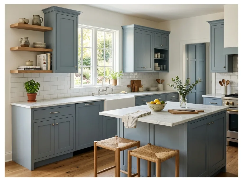 Blue Gray Kitchen Cabinets