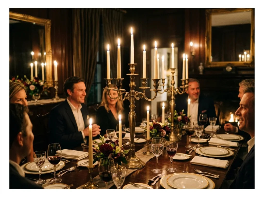 Candelabra and Taper Candle Display