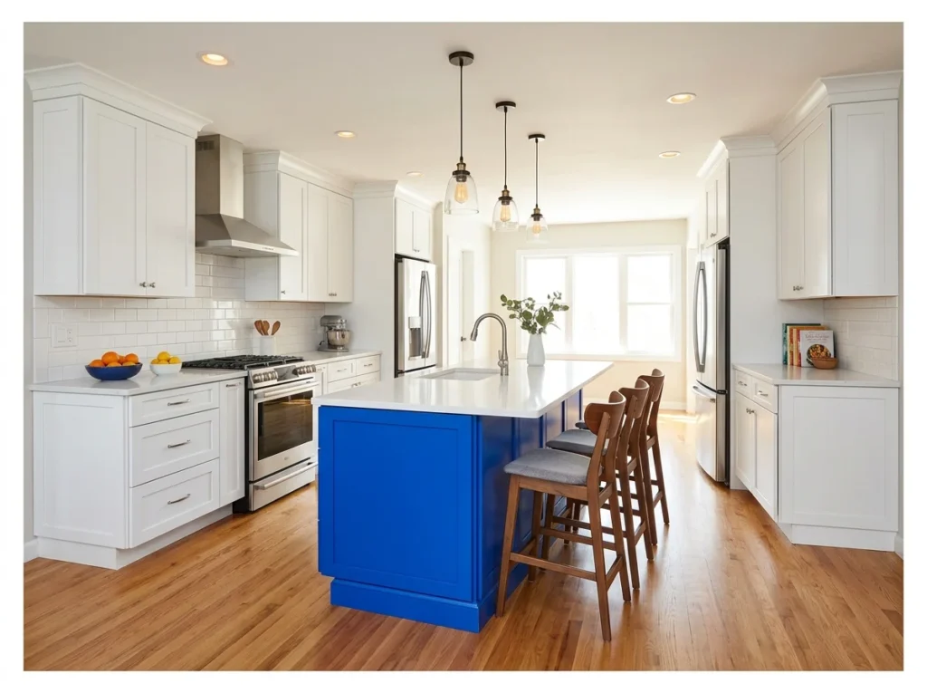 Bright Cobalt Blue Accent Island