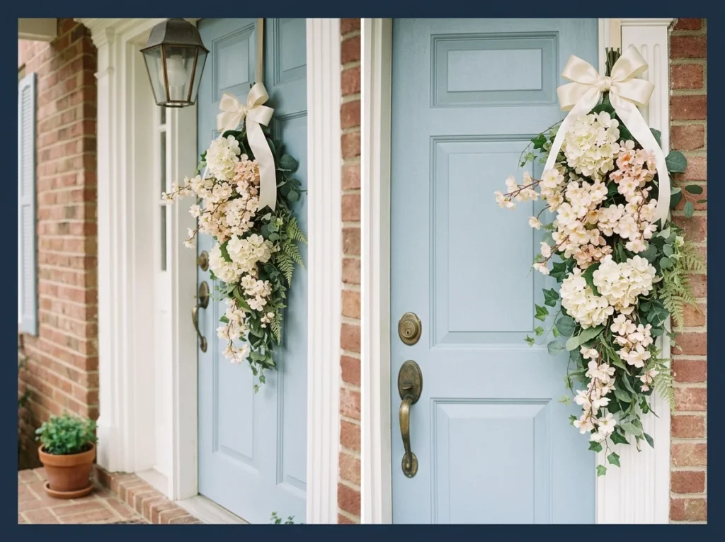 Easter Door Swag with Silk Blooms