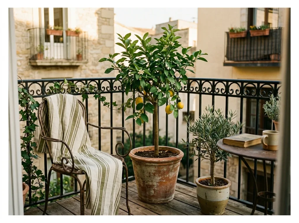 Potted Citrus or Olive Tree