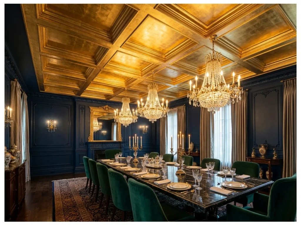 Layered Chandeliers at Different Heights
