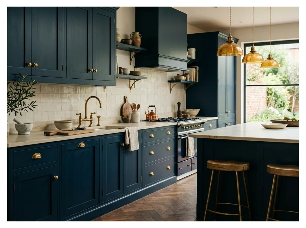 Inky Blue with Unlacquered Brass