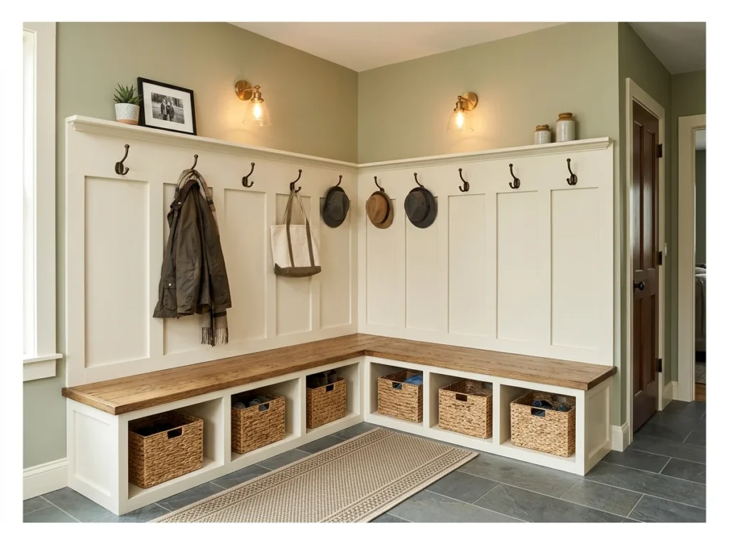 Corner L-Shaped Bench