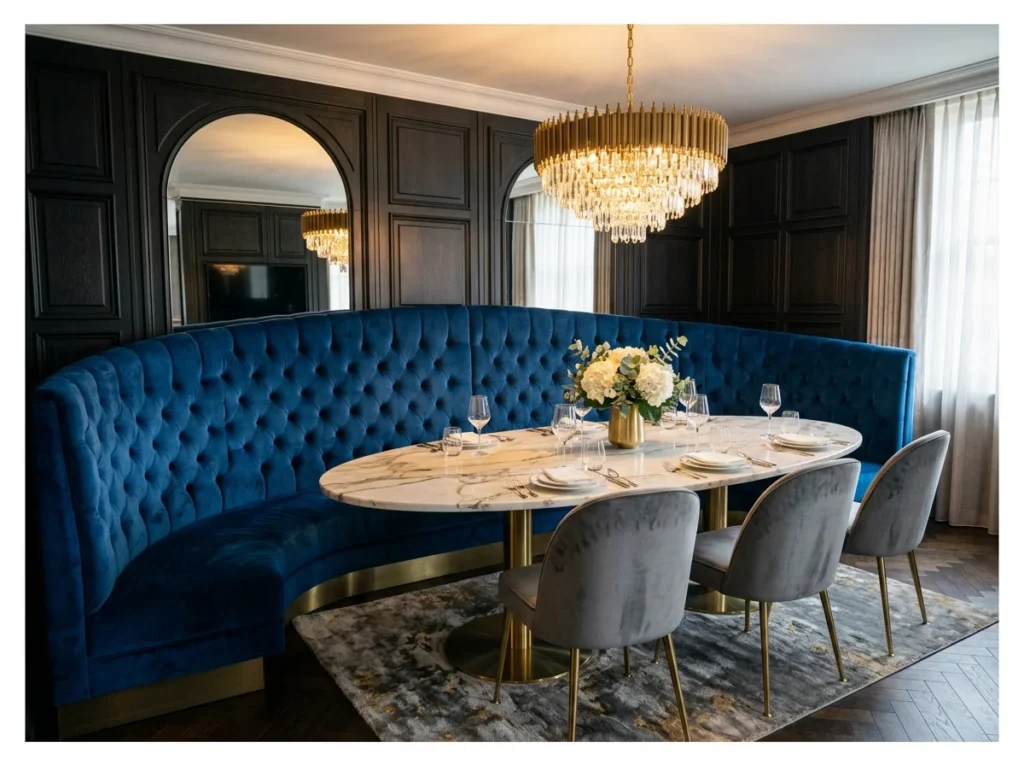 Custom Upholstered Banquette