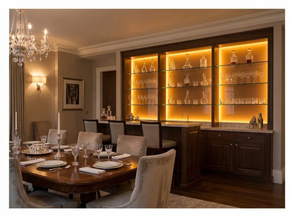 Built-In Bar with Backlit Display