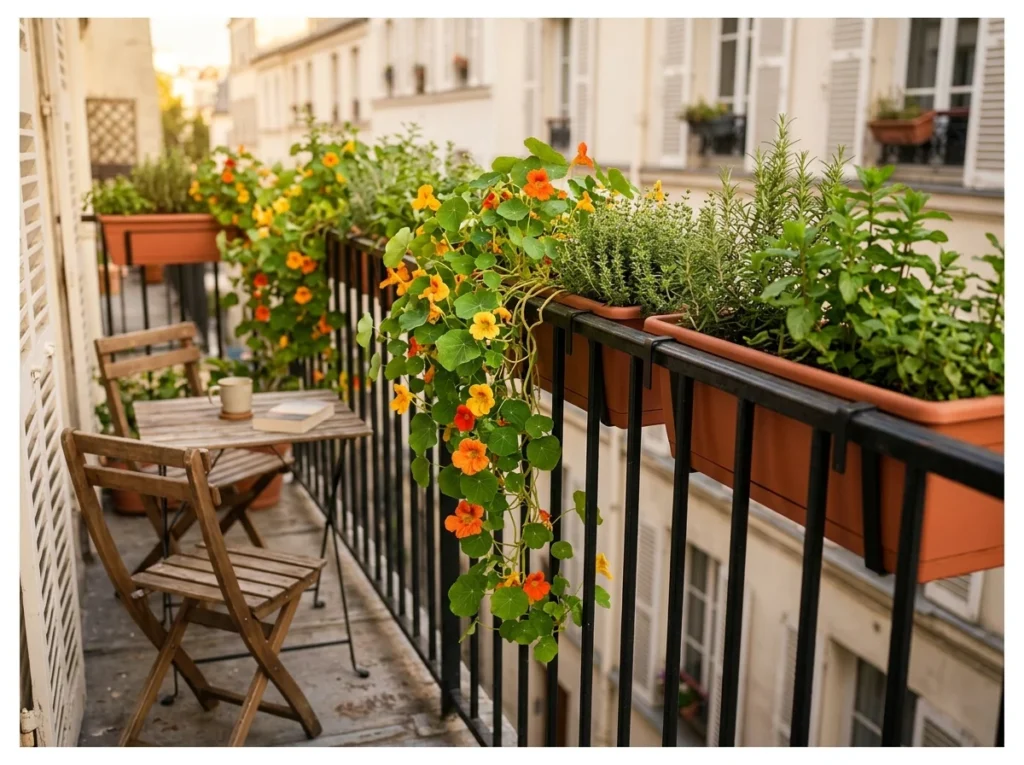 Railing Planter Box Garden