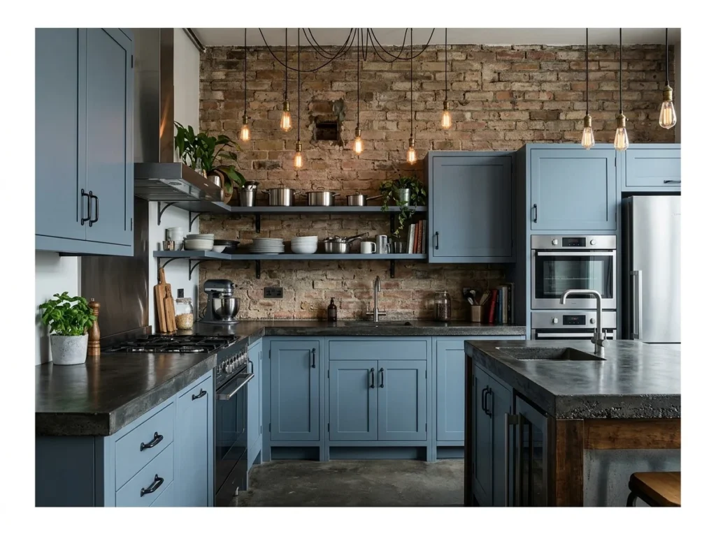 Steel Blue Industrial Kitchen