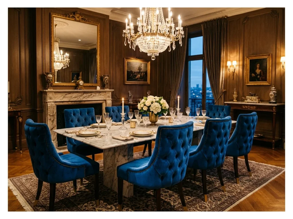 Velvet Upholstered Dining Seats