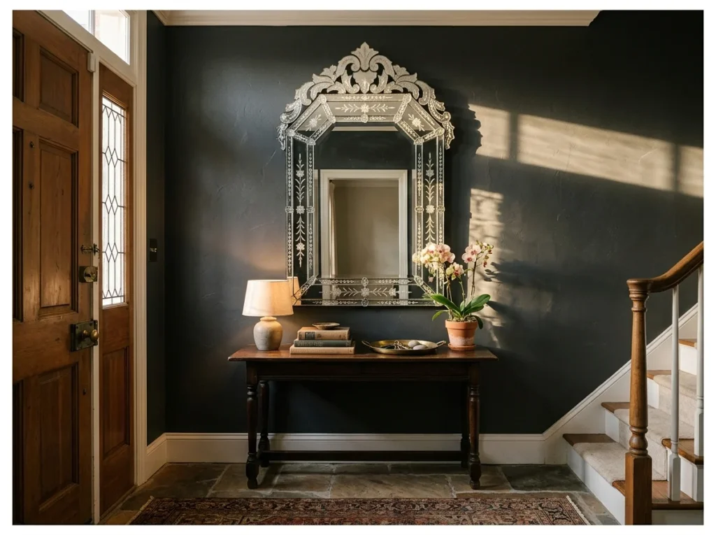 Venetian Etched Glass Mirror