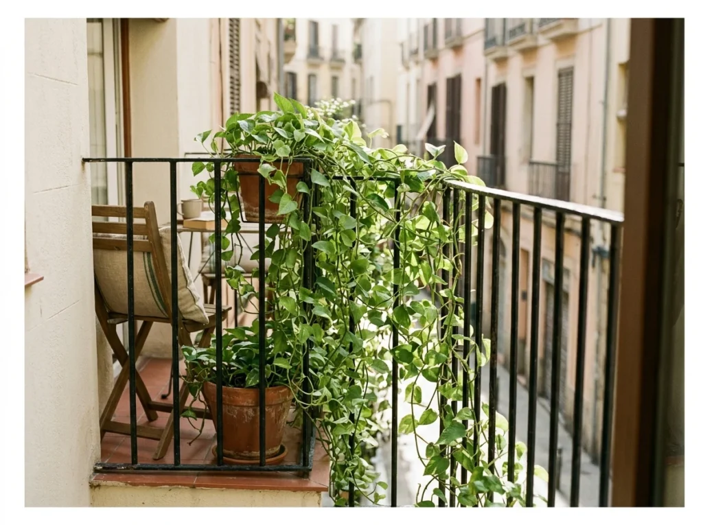 Trailing Vine Along the Railing
