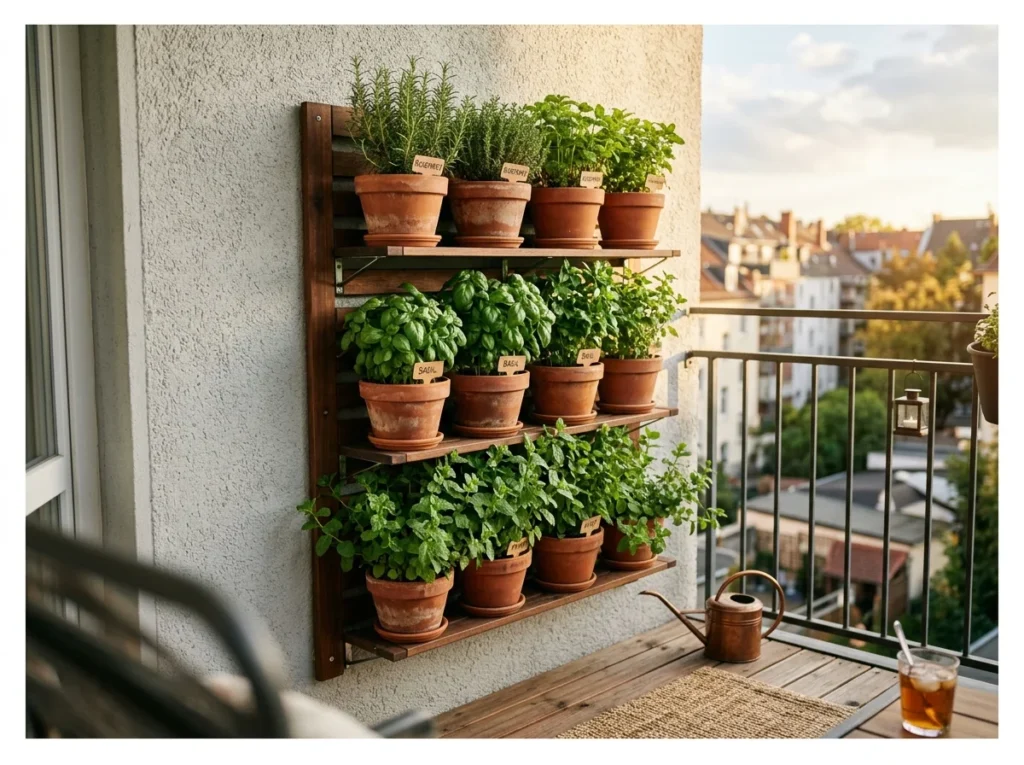 Wall-Mounted Herb Garden