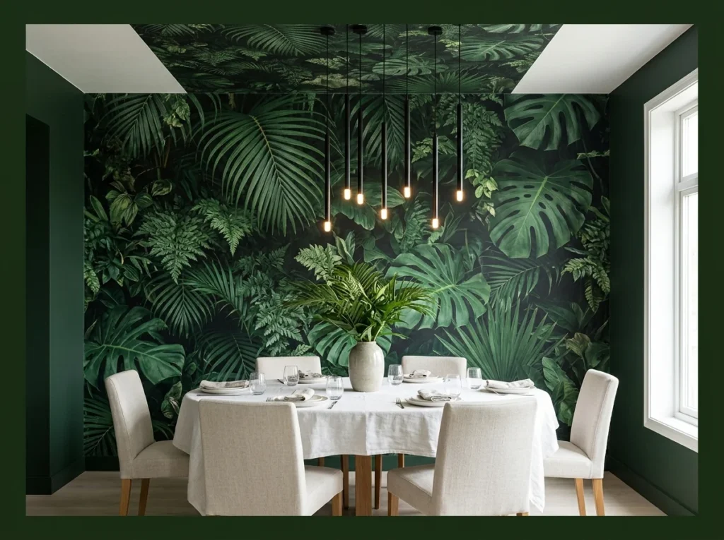 Botanical or Floral Wallpaper Feature