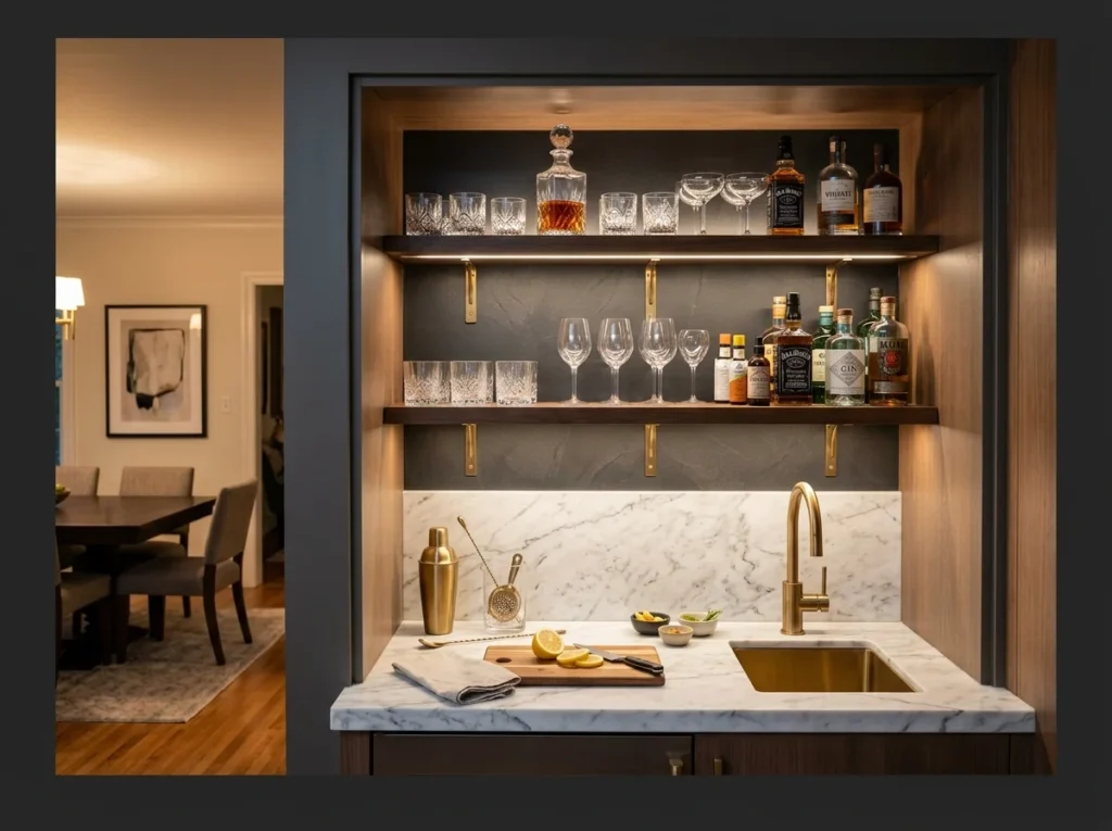 Built-In Bar or Drinks Station
