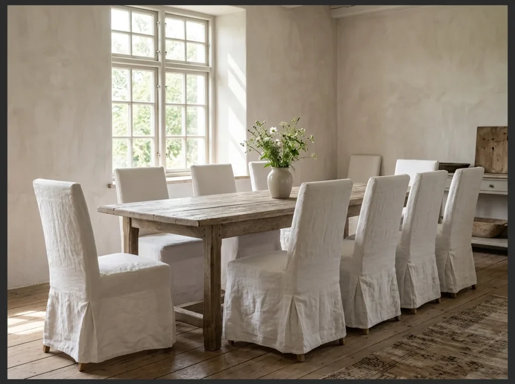 Linen Slipcover Chairs for Easy Elegance