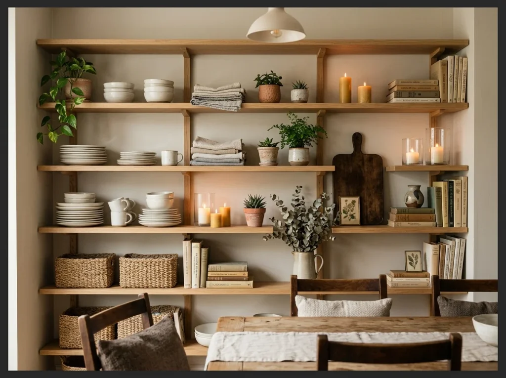 Open Shelving for Display and Storage