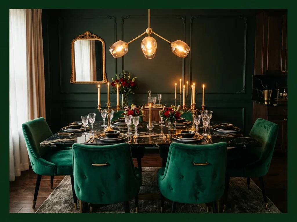 Velvet Dining Chairs in Jewel Tones